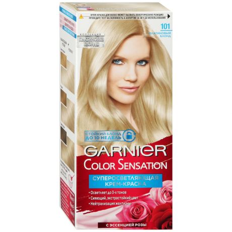 Крем-краска для волос Garnier Color Sensation Стойкая оттенок оттенок 101 Платиновый Блонд 110 мл