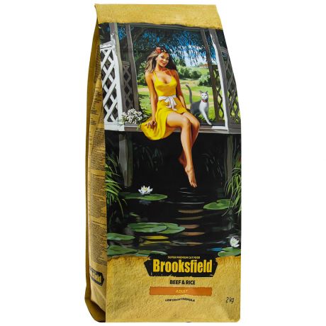 Корм сухой BROOKSFIELD Adult Cat низкозерновой Говядина и рис для взрослых кошек 2 кг