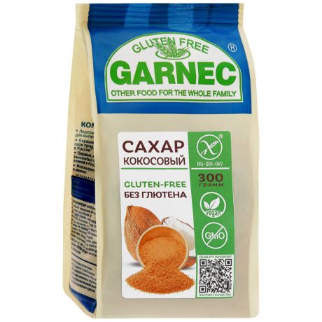 Сахар Garnec кокосовый без глютена 300 г