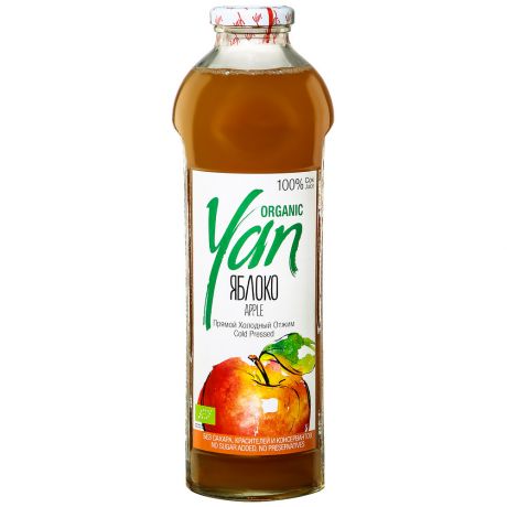 Сок Organic Yan яблочный 930 мл