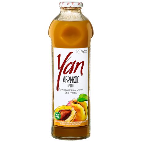 Сок Yan абрикосовый (с добавлением яблочного сока) свежевыжатый 930 мл