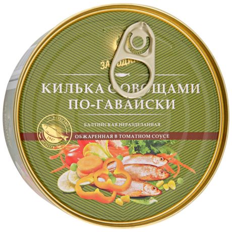 Килька За Родину балтийская неразделенная обжаренная в томатном соусе по-гавайски 240 г