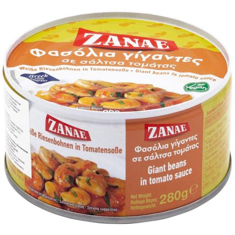 Фасоль Zanae гигантская печеная в томатном соусе 280 г