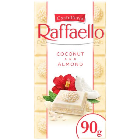 Белый Шоколад Raffaello с кокосом и миндалем 90 г