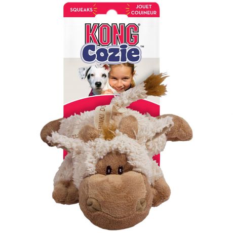 Набор плюшевых игрушек KONG для собак Кози Натура обезьянка, барашек, лось маленькие 13 см