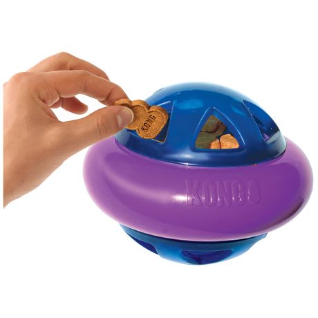 Игрушка KONG для собак Hopz мяч для лакомств с пищалкой 10.8 см