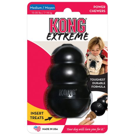 Игрушка KONG Extreme для собак КОНГ M очень прочная средняя 8х6 см