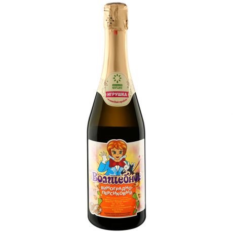 Шампанское Волшебное детское Виноградно-Персиковое 0.75 л