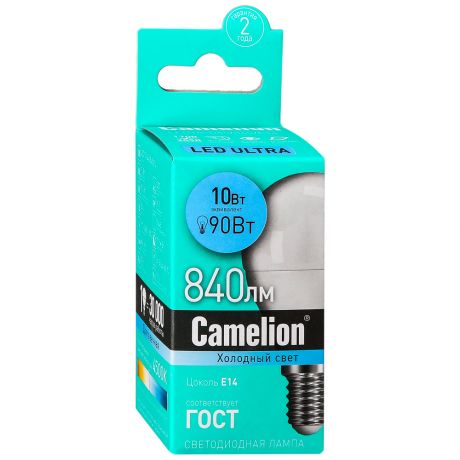 Лампа светодиодная Camelion Led10-G45/845/E14 10Вт 220В