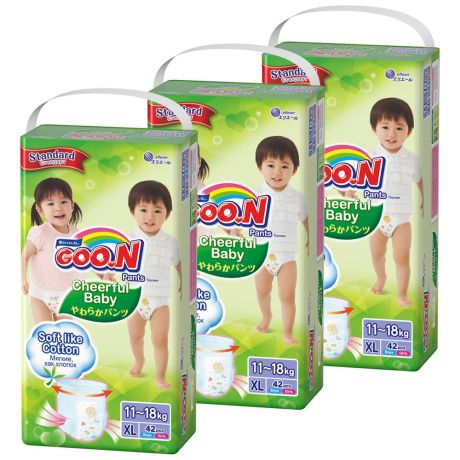 Подгузники-трусики Goon Cheerful Baby XL (11-18 кг, 126 штук)