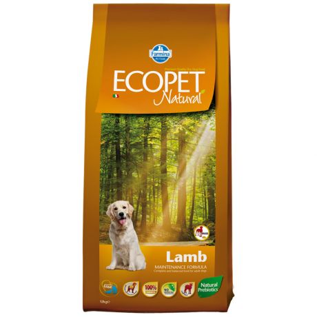 Корм сухой Farmina Ecopet Natural Lamb Maxi с ягненком для взрослых собак крупных пород 12 кг