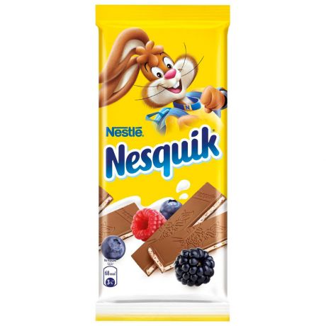Шоколад Nesquik с молочной начинкой ягодами и злаками 100 г