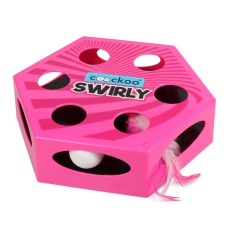 Игрушка EBI Coockoo Swirly Итерактивная для кошек розовая 20.4x6.8x23 см