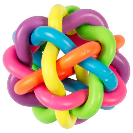 Игрушка Duvo+ резиновая Rainbow ball для собак 10.5 см