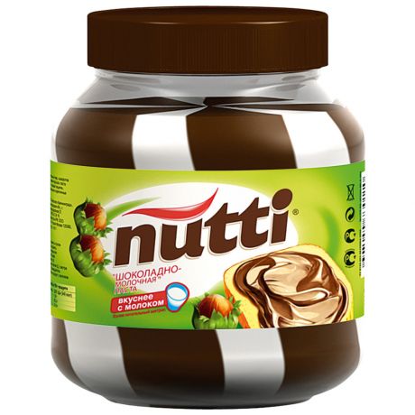 Паста Nutti шоколадно-молочная ореховая с добавлением какао 330 г
