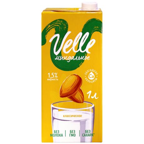 Напиток Velle растительный миндальный 1.5% 1 л