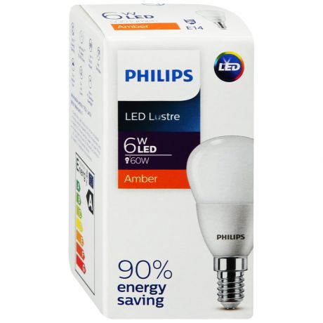 Светодиодная лампа Philips EcoHome LED Lustre 6-60W E14 827 P45 FR