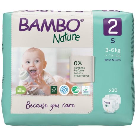 Эко-подгузники Abena Bambo Nature 2 (3-6 кг, 30 штук)