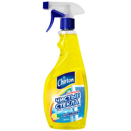 Чистящее средство Chirton Лимон жидкость для мытья стёкол 500 мл