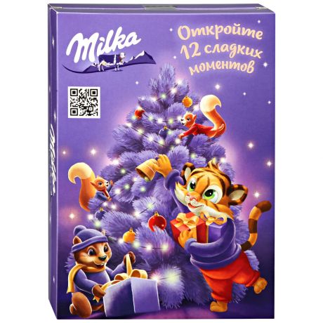Подарочный набор Milka Ассорти новогодний календарь 93.1 г