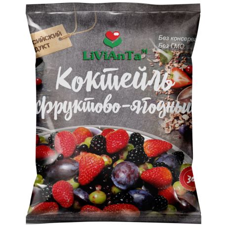 Коктейль Livianta фруктово-ягодный быстрозамороженная 300 г