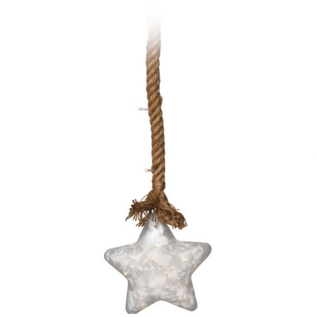 Светильник Koopman звезда 15 см 10 led на джутовой веревке