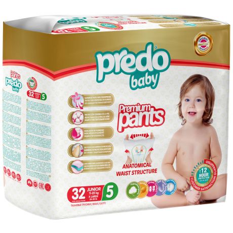 Подгузники-трусики Predo Baby 5 (11-25 кг, 32 штуки)