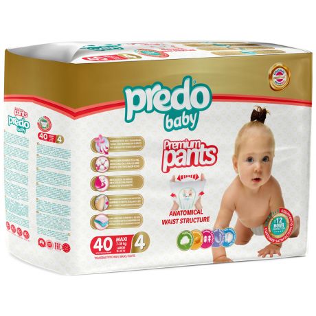 Подгузники-трусики Predo Baby 4 (7-18 кг, 40 штук)