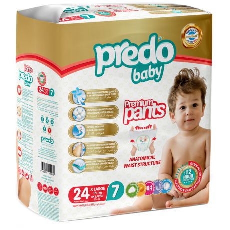 Подгузники-трусики Predo Baby 7 (17+ кг, 24 штуки)