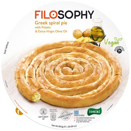Пирог Ioniki Греческий с картофелем и оливковым маслом Extra Virgin замороженный 850 г