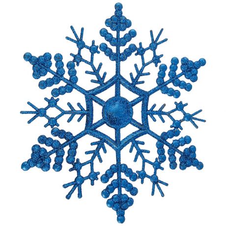 Украшение Новогоднее Magic Time подвесное елочное Снежинка-паутинка голубая 16.5х16.5х0.2 см