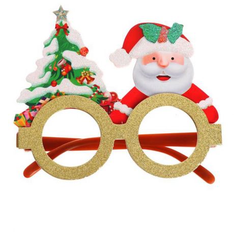 Очки маскарадные Magic Time Дед Мороз и елка с декором 14x13x1.5 см