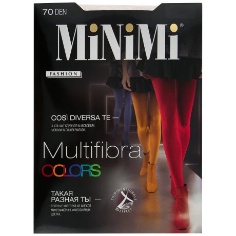 Колготки MiNiMi Multifibra colors Blu Scuro размер 2 70 den