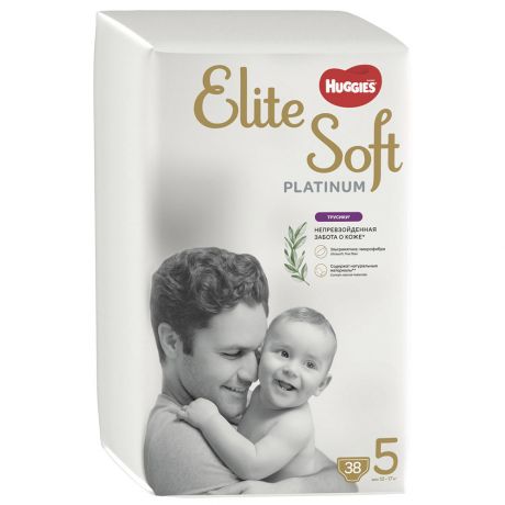 Трусики-подгузники Huggies Elite Soft Platinum (12-17 кг, 38 штук)
