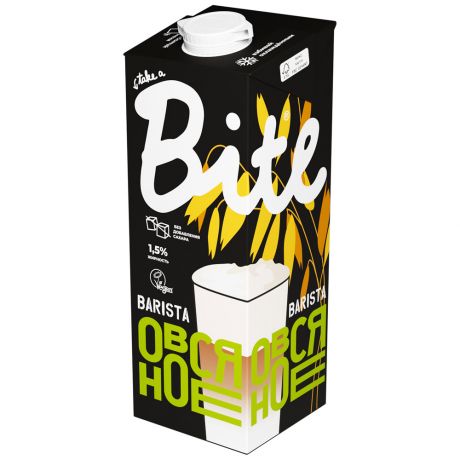 Молоко растительное Take a Bite овсяное ультрапастеризованное 1 л