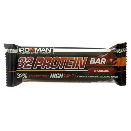 Батончик Ironman протеиновый 32 % Protein со вкусом шоколада в тёмной глазури 50 г