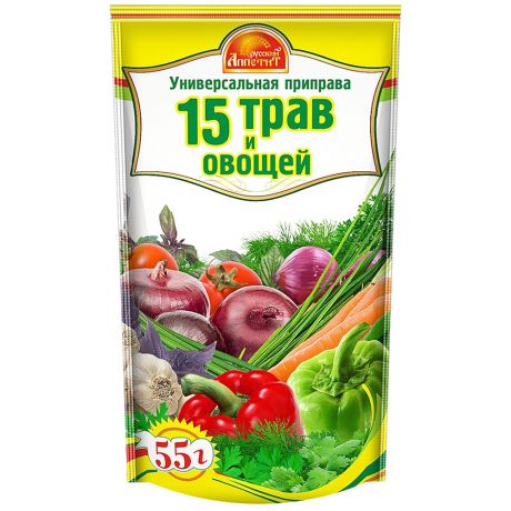 Приправа Русский Аппетит 15 трав и овощей 55 г
