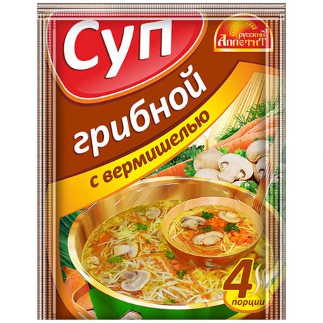 Суп гибной Русский аппетит с вермишелью 60 г