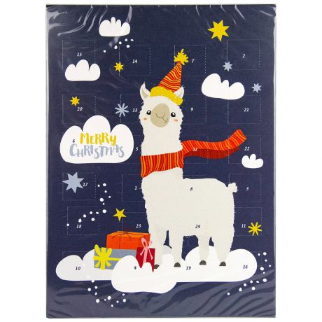 Подарочный набор Windel Unicorn Llama Advent Calendar Молочный шоколад Рождественский календарь 75 г