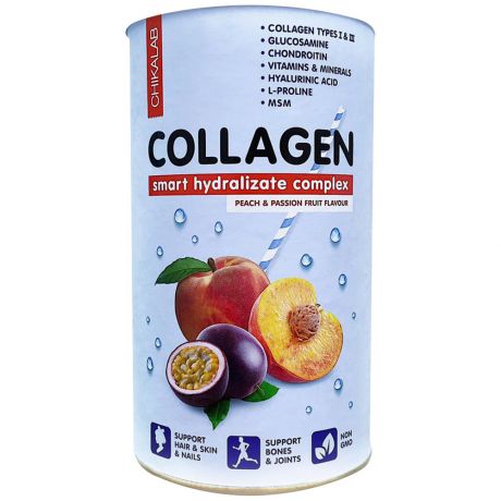 Коктейль коллаген Chikalab Collagen Персик-Маракуйя 400 г