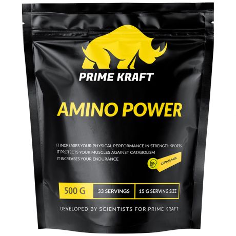 Комплекс Prime Kraft Amino Power предтренировочный со вкусом Цитрусовый микс 500 г