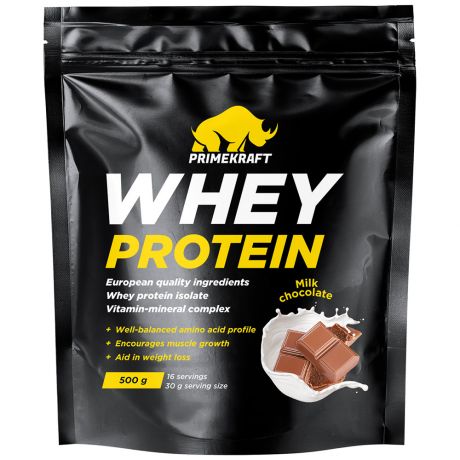 Протеин Prime Kraft сывороточный Whey со вкусом Молочный шоколад 500 г
