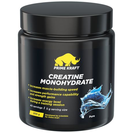 Креатин Prime Kraft Creatine Monohydrate 100% Pure без вкуса 200 г