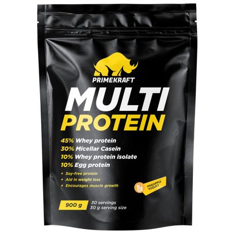 Протеин Prime Kraft Multi Protein многокомпонентный со вкусом Ананасовый йогурт 900 г