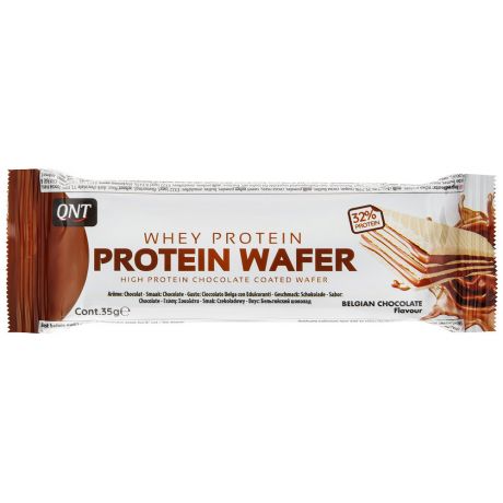 Батончик QNT протеиновый Protein Wafer Бельгийский шоколад 35 г
