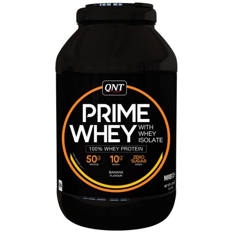 Смесь белковая QNT на основе сывороточного протеина и изолята Prime Whey со вкусом банан 2 кг