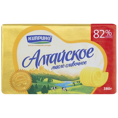 Масло Киприно сливочное Алтайское 82% 380 г