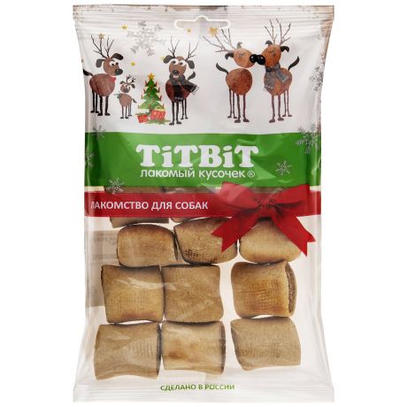 Лакомства для собак Titbit новогодняя коллекция печенье роллы 200 г