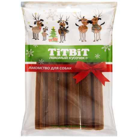 Лакомства для мелких собак Titbit новогодняя коллекция жевательный снек со вкусом говядины 100 г