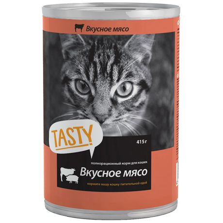 Корм влажный Tasty Petfood Мясное ассорти в соусе для кошек 415 г